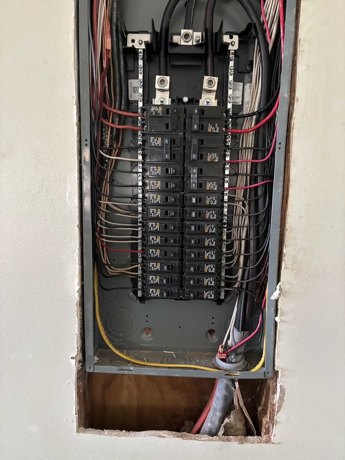 Electrical panel in a Southern Power Solutions business photo